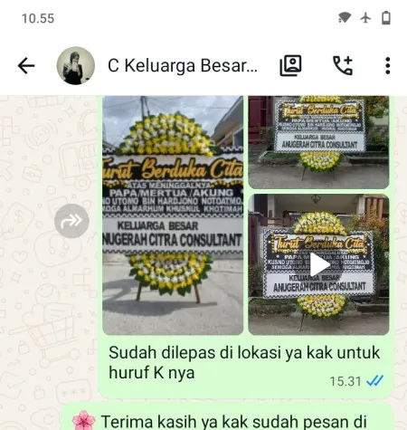 Pengiriman Papan Bunga Duka Karangrejo Kesesi